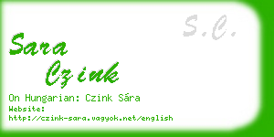 sara czink business card