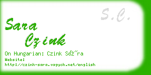 sara czink business card